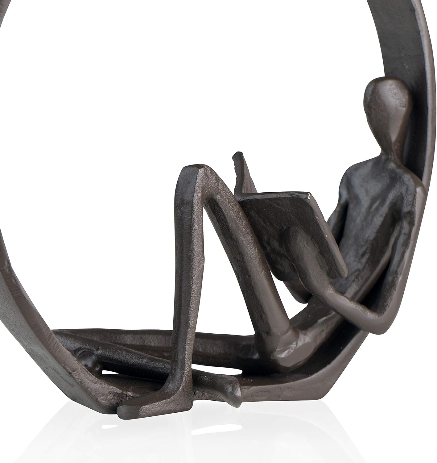 Danya B Small Iron Sculpture Accent Piece, Gift for Readers, Teachers, and More, Old-Fashioned Decorative Object for Home, Office, Table and Desktop Decor: Home & Kitchen