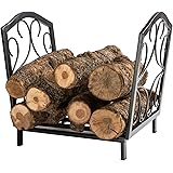 DOEWORKS 17 Inch Small Heavy Duty Indoor/Outdoor Firewood Racks Steel Wood Storage Log Rack Holder