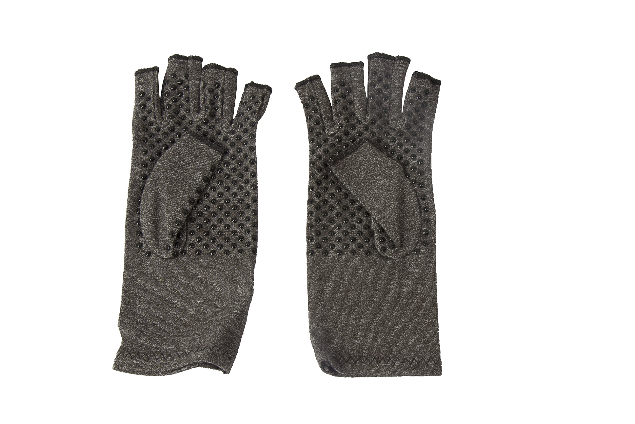 Pro11 Wellbeing Arthritis Gloves Providing Warmth and Compression to Help Increase Circulation Reducing Pain and Promoting Healing (Large 10cm) Grey