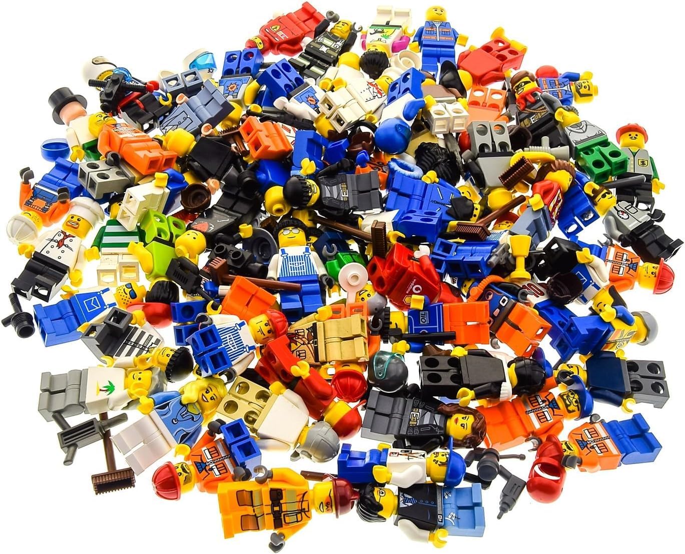 LEGO Bausteine Gebraucht 10 x City City Mini Figurines System with Accessories Men and Women Random Assorted