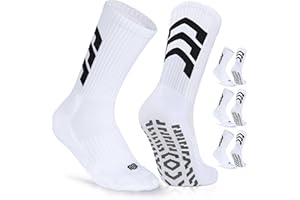 CLOSEMATE Grip Sport Soccer Socks for Men & Women Non Slip Athletic Cushioned Socks for Pilates Yoga Football 3 Pair Unisex