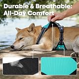 PoyPet No Pull Dog Harness Reflective Vest with 2 Leash Attachments Mint S view 7