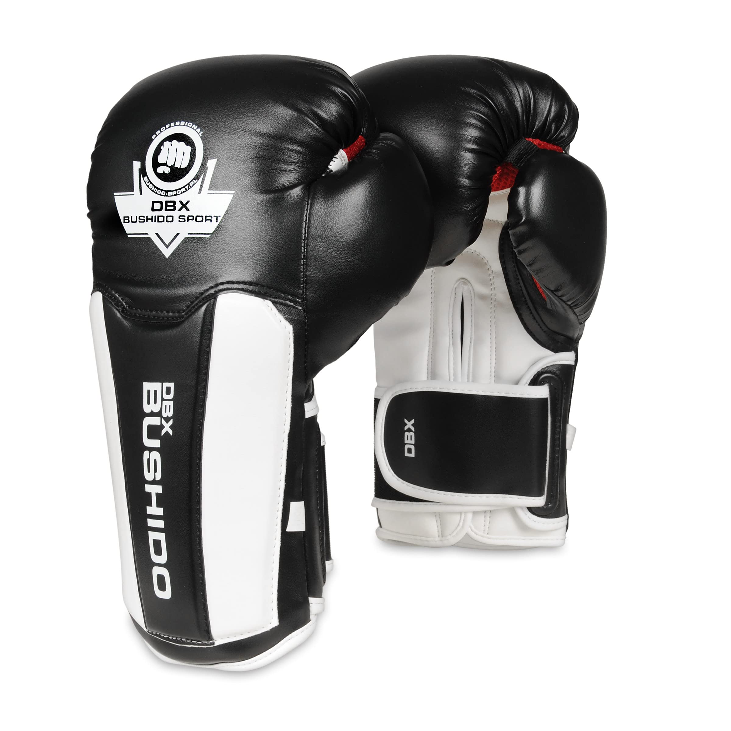DBX Bushido ActiveClima Boxing Gloves 12 oz Men's Wrist Guard Black/White
