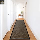 Homatz Hallway Runner Rug Brown 60x120cm Non-Slip Heavy Duty Backing view 6