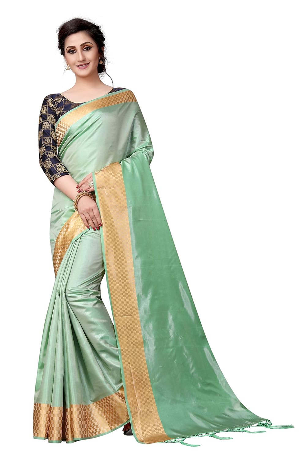 sretan silk saree with blouse piece