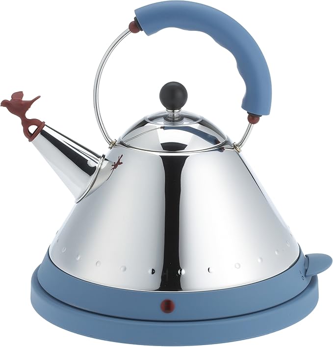 Alessi MG32 AZ Bollitore Elettrico Cordlless, Acciaio Inox e Resina