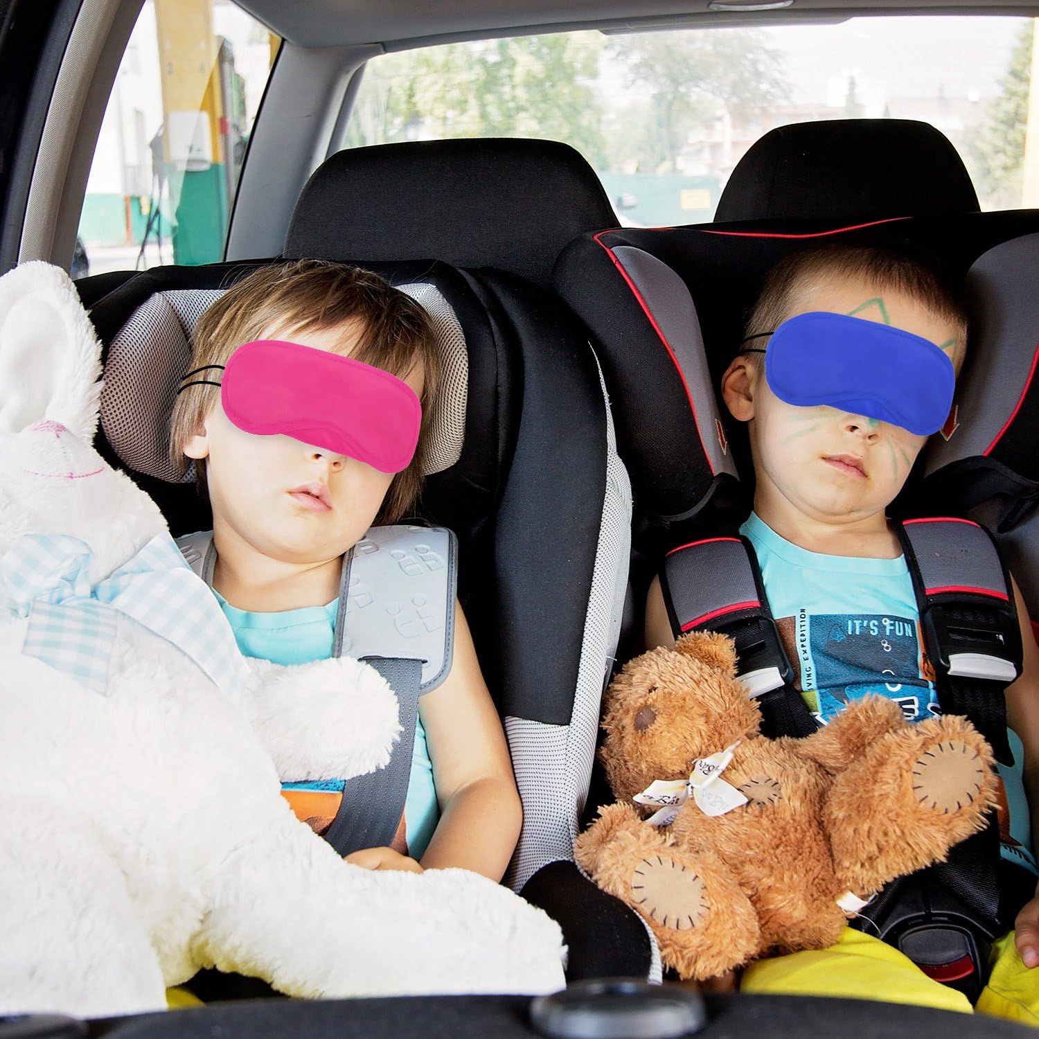 Hicarer 12 Pieces Multicolor Eye Mask Cover Lightweight Blindfold Sleep Mask with Nose Pad and Elastic Straps for Kids Women Men, 12 Colors: Health & Personal Care