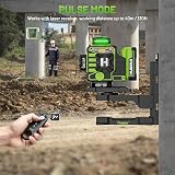 Huepar W04CG 4D Laser Level with LCD Bluetooth Remote 360° Cross Lines view 6