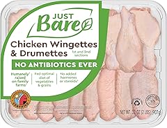 Just Bare Natural Fresh Chicken Wingettes & Drumettes | Family Pack | No Antibiotics Ever | Bone-In | 2.0 LB