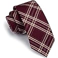 GUSLESON 2.8"（7cm） Plaid/Striped Necktie Tartan Woven TR Material Tie + Gift Box