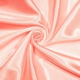 NSGZ Blush Satin Fabric By The Yard 2 Yards 60" Wide, Silky Solid | 100% Polyester, Soft Smooth Silky Texture, Wrinkle And Fade Resistant, Ideal for Bridal Wedding Dress Crafts