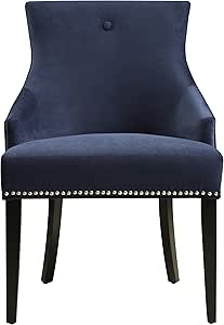 Amazon Com Pulaski Urban Accents Button Back Upholstered Dining Chair 23 03 X 25 2 X 33 86 Navy Furniture Decor