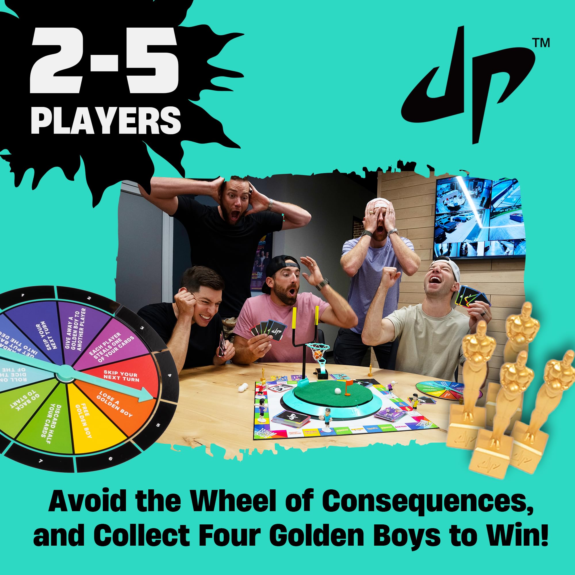 Dude Perfect Board Game, 2-5 Player Challenging and Competitive Family Board Games, Ideal Sports Board Games for Family Game Night, Ages 4 and Above