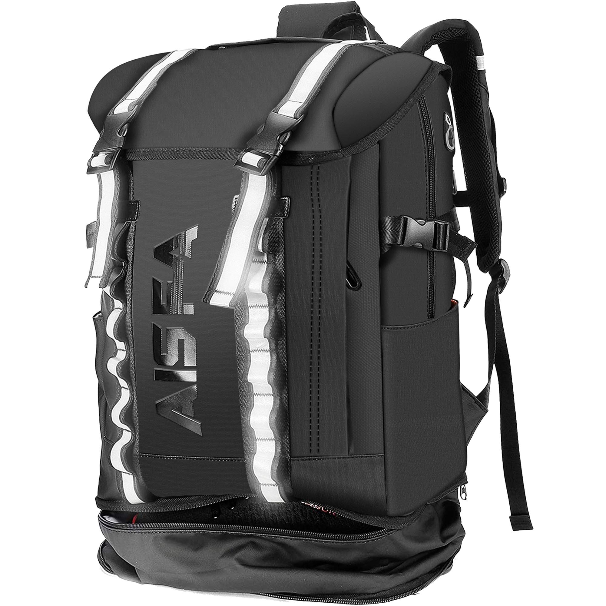 [AISFA] リュックメンズ リュックサック バックパック スクエア 30L 防水15.6インチ PC ビジネス ラップトップバック USB充電ポート付き アウトドア旅行 防災 通勤 靴/弁当収納商品画像