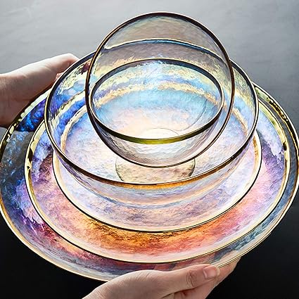 Nmbc Glazen Diner 7 Stuks Inclusief 300 Ml Kom 450 Ml Kom 1000 Ml Kom 10 Inch Bord 20 5 Cm Borden 20 5 Cm Borden 300 Inch Schotel 30 Inch Kom 7 A Amazon Nl