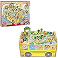 Just Play CoComelon Wheels on The Bus Wooden Activity Table, Recycled Wood, Kids Toys for Ages 18 Month