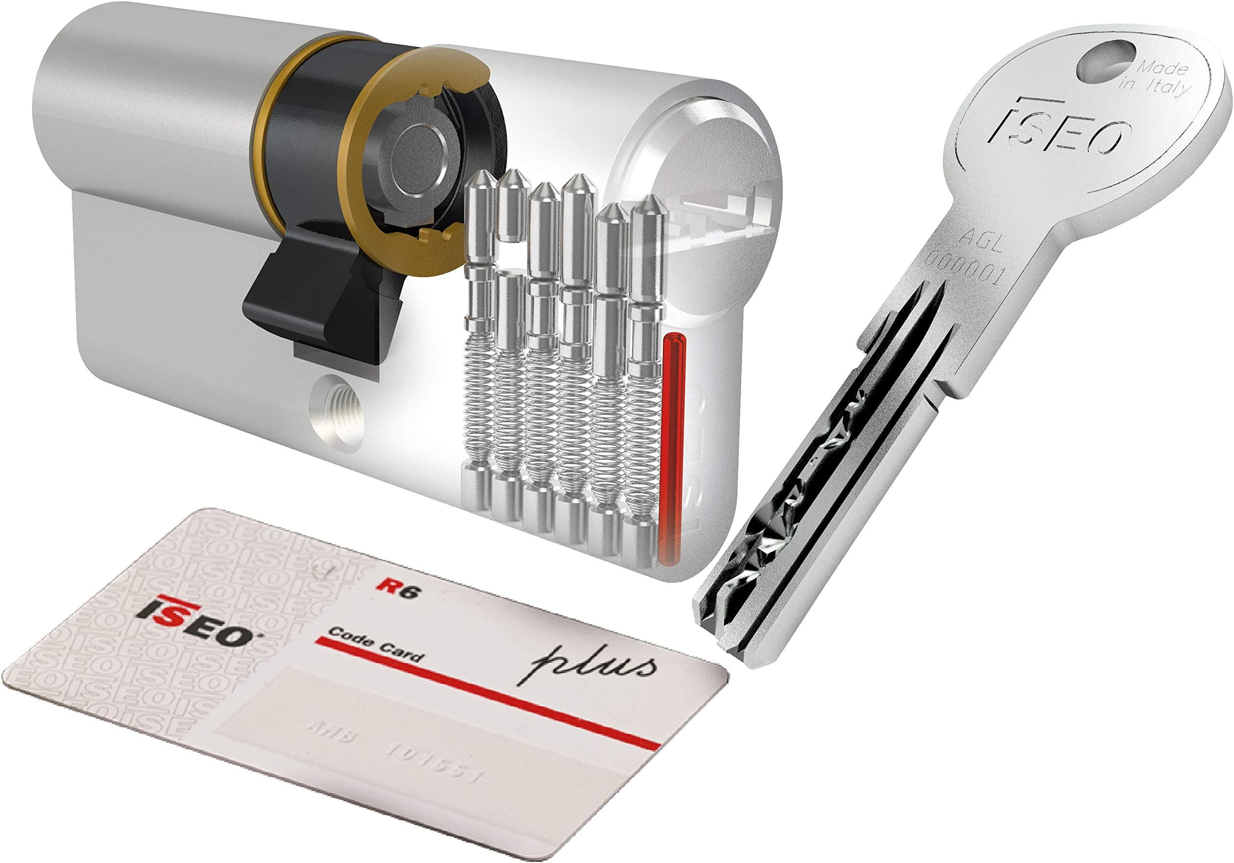 Iseo 'R6 Plus' Cylinder 5 Keys 30X30 mm