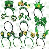 Mega-L 10 Pcs St. Patrick's Day Headbands, St. Patrick's Day Party Supplies Party Favors, Irish-themed Headband Photo Booth Props Accessories for Saint Patrick's Day Parade Party Decorations
