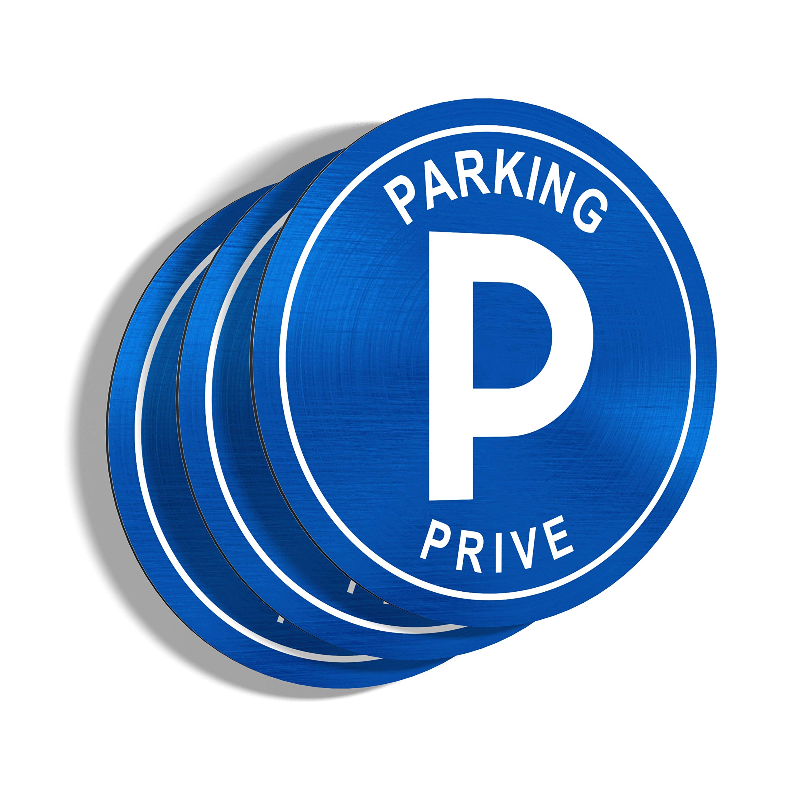 imaggge.com 3 x Heavy Duty Private Parking Signs for Parking - Apply to Posts, Walls, Garage Doors - Aluminium (Not PVC) - 20 cm