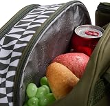 VonShef Picnic Backpack 4 Person Green with Complete Dining Set & Blanket view 9