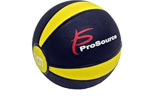 ProSource Weighted Rubber Medicine Ball for Full Body Workouts from 1.8-5.4kg (4lb-12lb)