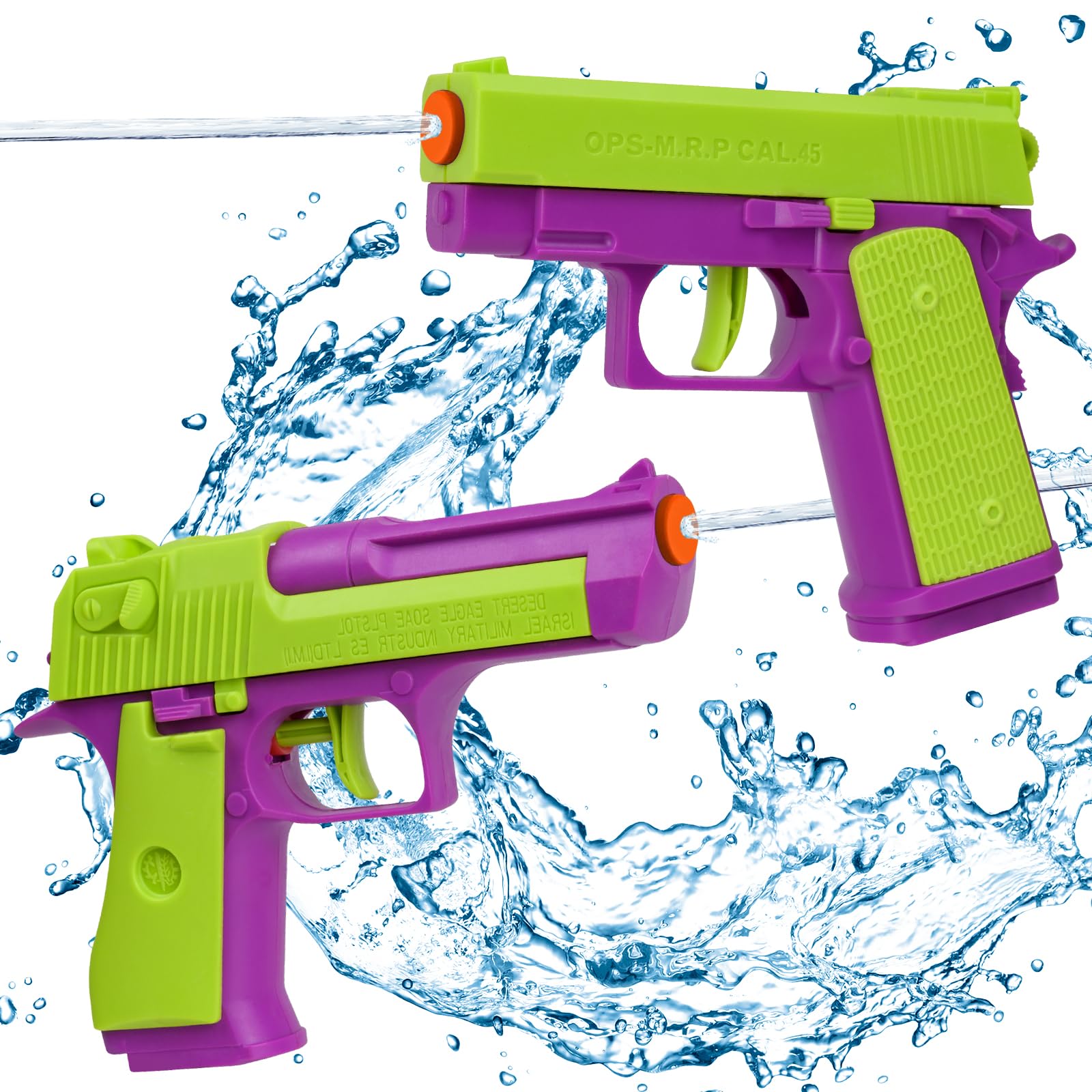 Photo 1 of 2 Packs Water Gun for Kids Squirt Guns Water Blaster Soaker Toys Water Pistol Toys for Boys Girls Toddlers, Outdoor Beach Swimming Pool Game Summer Party Favor