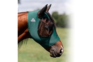Professional's Choice Comfort-Fit Fly Mask | Smooth, Stretchy Material | Mesh Around The Eyes and Ears Allows for Clear Vision and Keeps Flies and Bugs Away