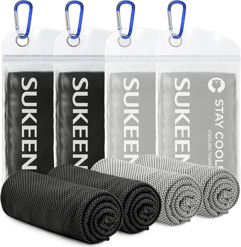 Sukeen Cooling Towel 40x12 Neck Face Microfiber Instant Cooling Gym Yoga