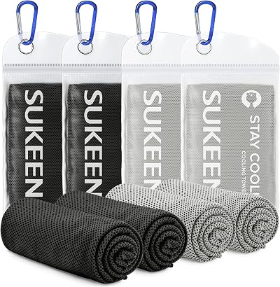 Sukeen Cooling Towel 40x12 Neck Face Microfiber Instant Cooling Gym Yoga
