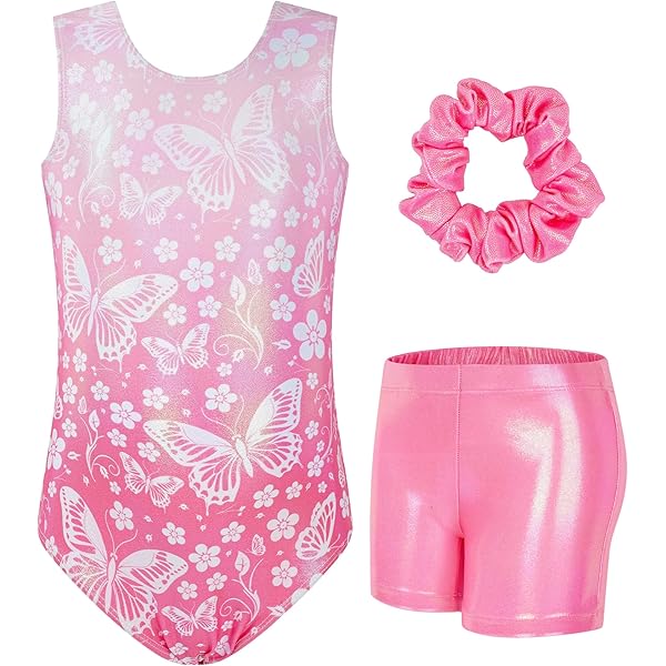 Alvivi Kids Girls Ballet Dance Outfits Sleeveless Rhinestone Gymnastics Leotard With Shorts Unitards Burgundy 6