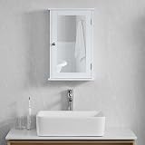 Vida Designs Bath Vida Priano Bathroom Cabinet Single Mirrored Door White view 3