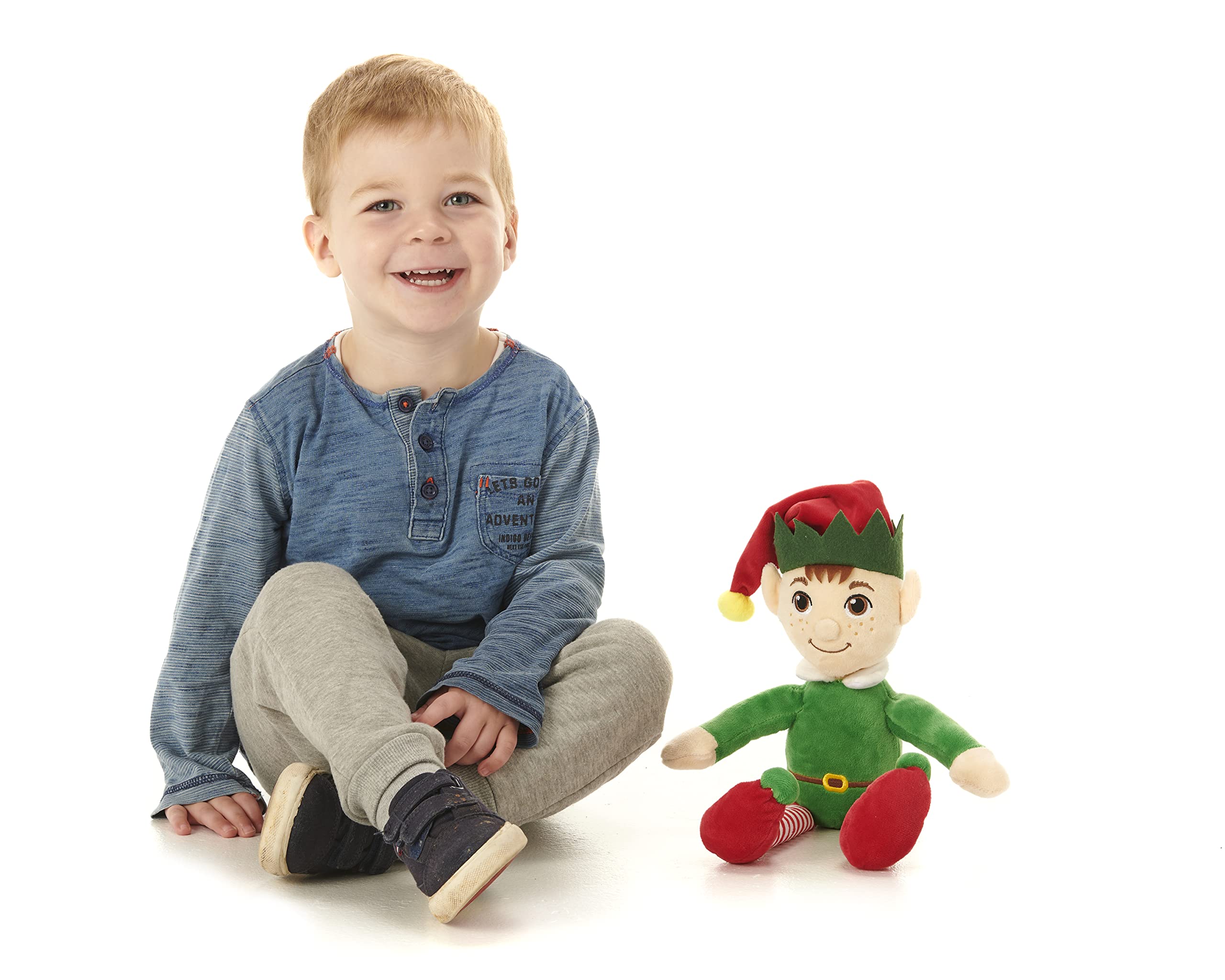 Deluxe Paws Christmas Elf Plush Dangly Festive Soft Toy - 34cm