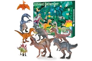 MYOUTH Christmas Advent Calendar 2025 Realistic Dinosaur Figurine Décor Xmas 24 Days Countdown Calendar Christmas Gift For Boys and Girls