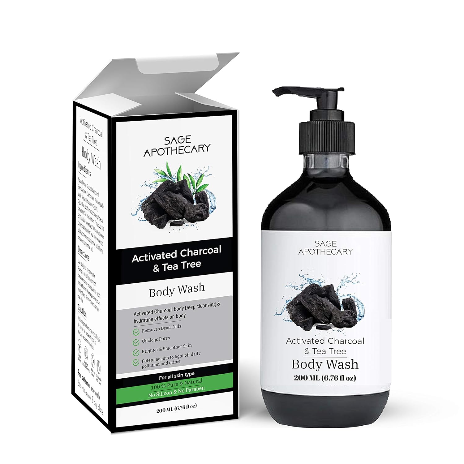 sage apothecary charcoal face wash