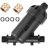 FULAIERGD US Standard 3/4 Drip Irrigation Y Filter (120 Mesh Screen) | USA Garden Hose 3/4 GHT Male Thread Irrigation Screen Filter with 2 Pcs Female Thread Brass Connector for Garden Irrigation