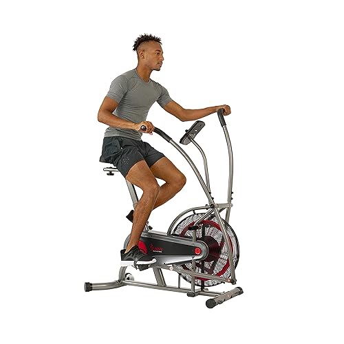 Sunny Health Fitness Motion Air Bike, Fan Exercise Bike with
