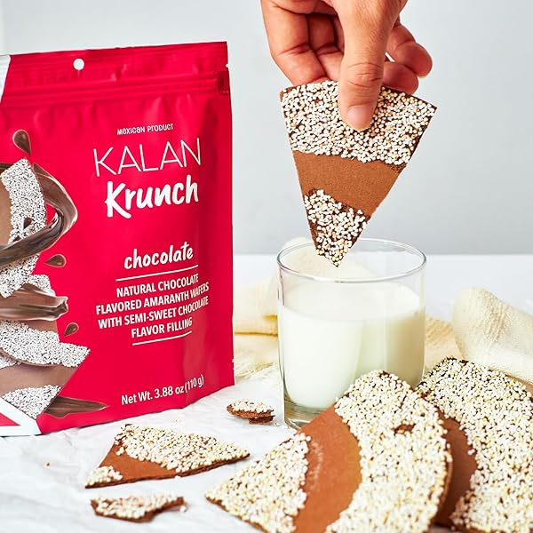 KALAN MNA KRUNCH CHOCOLATE NATURAL FLAVORED AMARANTH WAFERS, PACK OF 1, 3.88 OZ