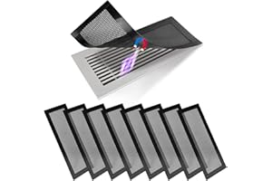 BEST CHOICE MAGNETS 8P Magnetic Floor Vent Covers 4 x 10 Inch Air Vent Screen Cover Magnetic Floor Register Vent Covers Magnetic PVC Vent Mesh for Home Wall Ceiling Floor Catches Debris