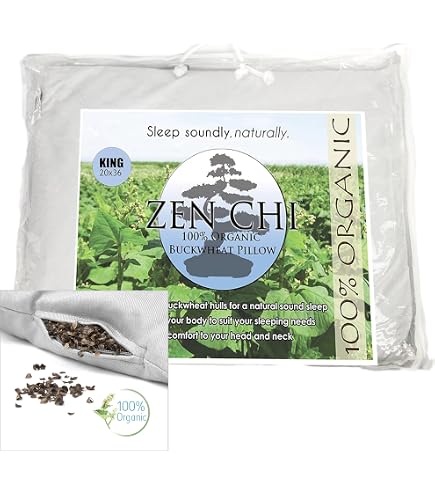 Amazon.com: ZEN CHI Organic Buckwheat Hulls Pillow, Personal