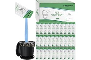 Sailortenx Poo Absorbent for Portable Toilet, Camping Toilet Chemicals, Eco Degradable Absorbent Gel Liquid Waste Gelling and Deodorizing Absorbent Emergency Toilet Waste Treatment
