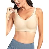 THE GYM PEOPLE Women’s Wireless Seamless Bras Full Coverage Comfortable Bralette Invisible Everyday Tshirt Bra Padded