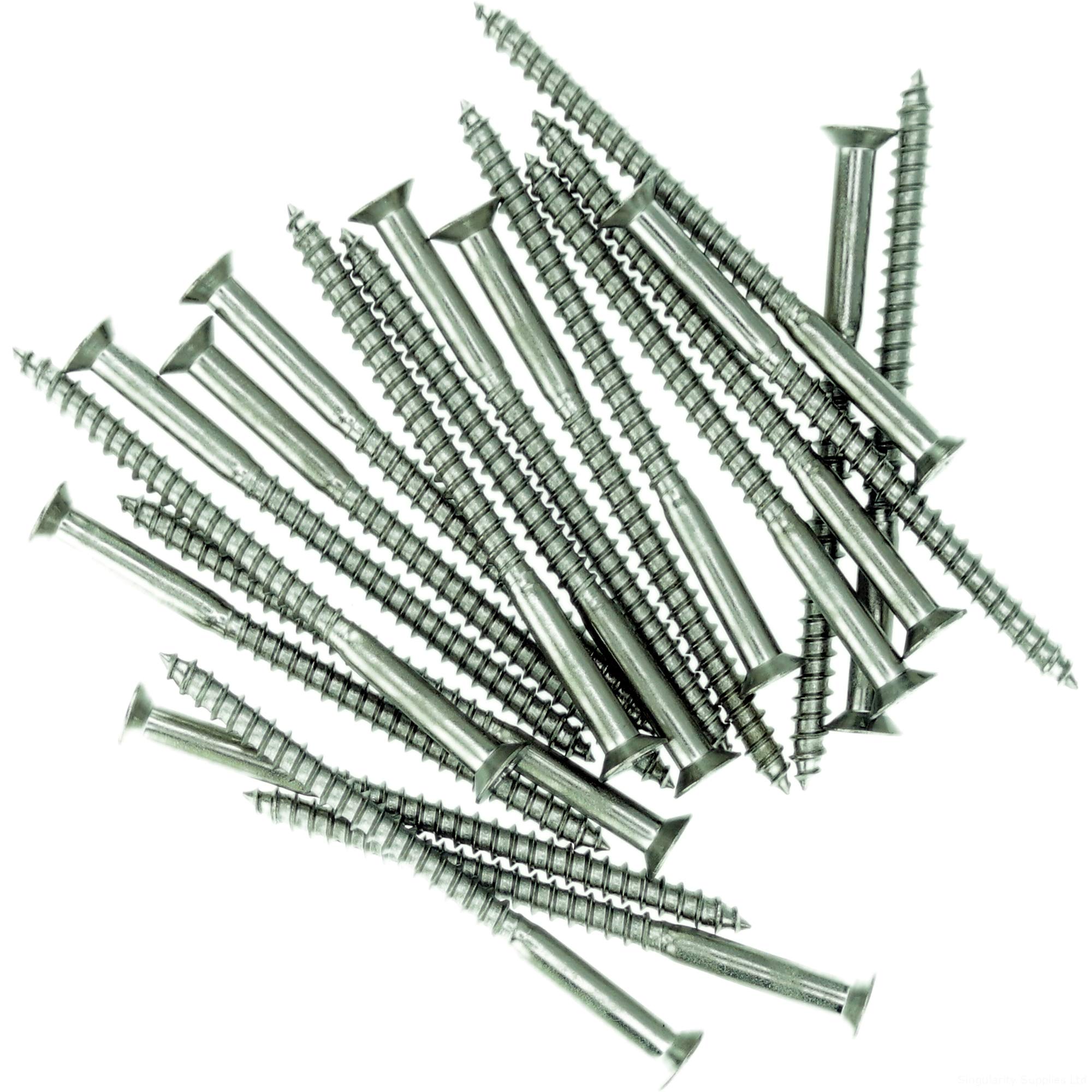 No.4 x 0.98 (3.0mm x 25mm) Pozi Countersunk Wood Screw - Stainless Steel (A2) (Pack of 20)