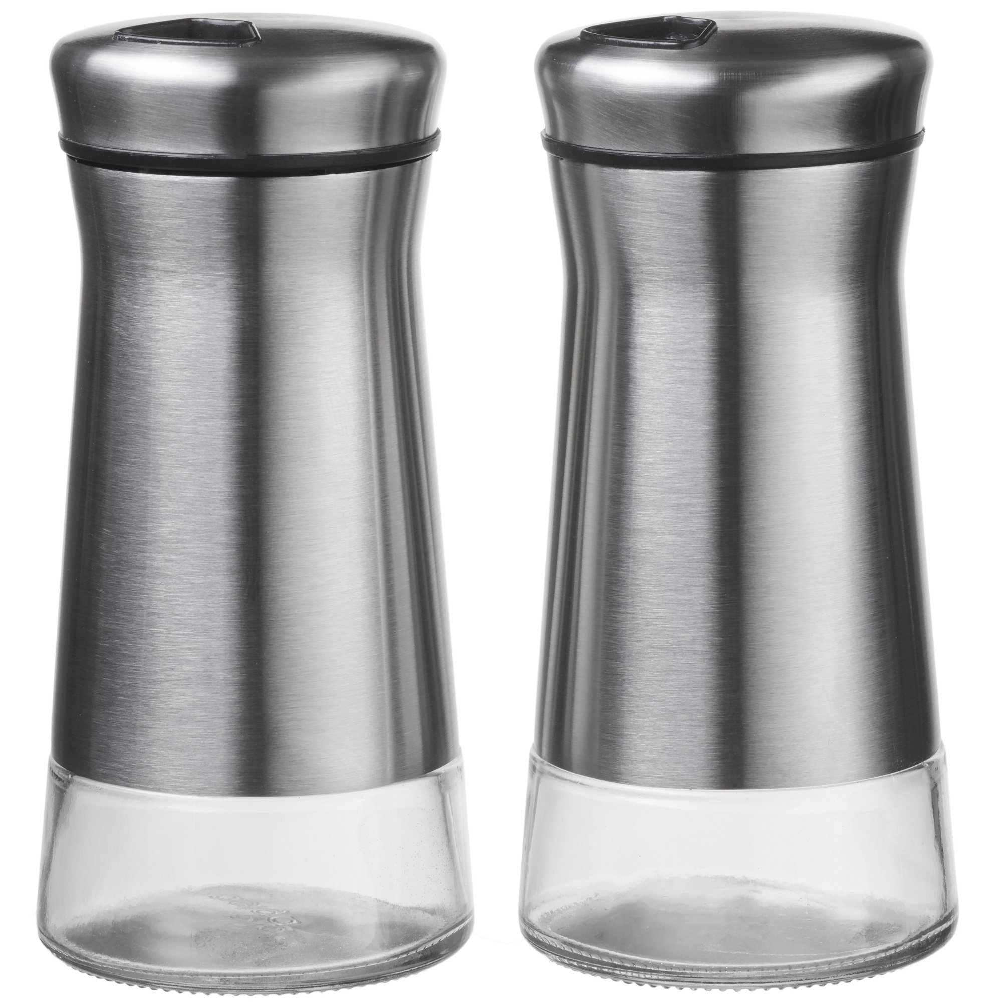 CHEFVANTAGE Salt and Pepper Shakers with Adjustable Holes Stainless