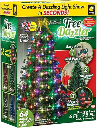 Star Shower Tree Dazzler Led Light Show By Bulbhead 16 Light Patterns Amazon Com