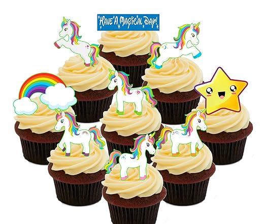Made4You Unicorns Party Pack, Decoraciones comestibles para Tartas ...