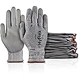 HyFlex Ansell 11-727 Ultralight Cut-Resistant Industrial Gloves w/Reinforced Palm for Machinery, Auto, Warehousing Grey