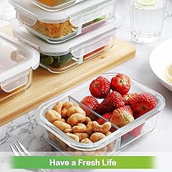 HOMBERKING 10 Pack Glass Meal Prep Containers 2