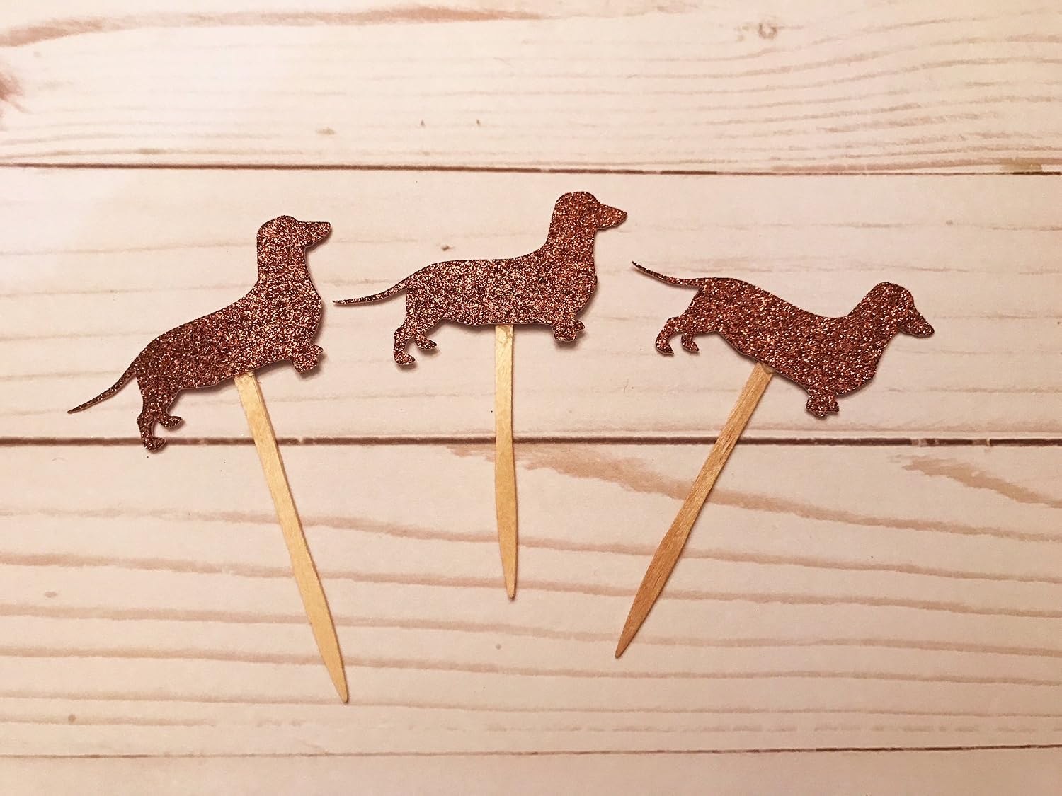 25-teilige Dackel Kuchen-Deko – Cake Topper & Cupcake Topper Für Hundeparty, Buntes Kartondesign