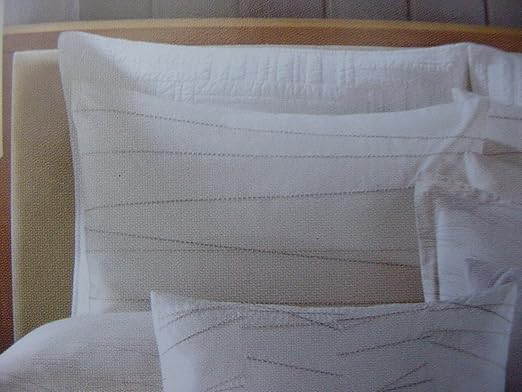 Amazon Com Barbara Barry Quill Swash Bryce Ivory Embroidered Euro