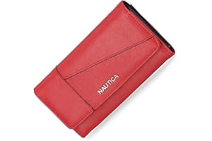 Nautica Money Manager RFID Slim and Small Wallet for Women - Credit Card Holder with Coin Purse and Zipper Wallet, Women's Clutch Organizer